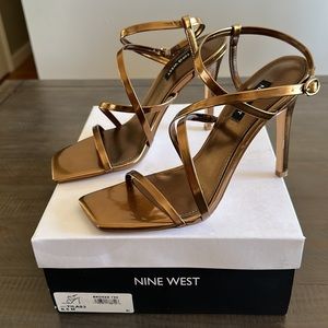 Nine West Bronze Tila heels